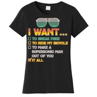 I Want To Break Free To Ride My Bicycle It All Sunglasses Women's T-Shirt