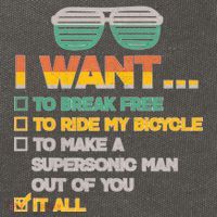 I Want To Break Free To Ride My Bicycle It All Sunglasses Cotton Canvas Backpack