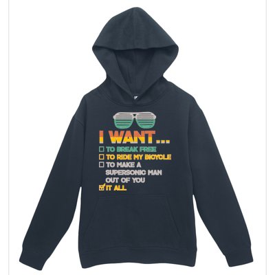 I Want To Break Free To Ride My Bicycle It All Sunglasses Urban Pullover Hoodie