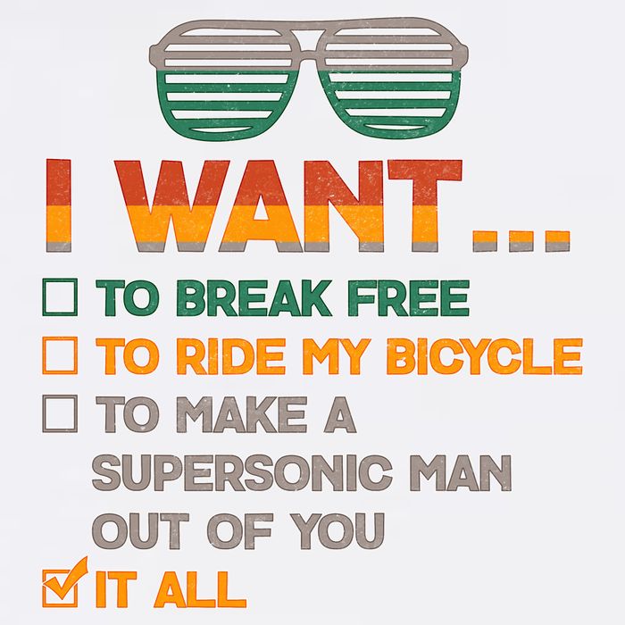 I Want To Break Free To Ride My Bicycle It All Sunglasses Garment-Dyed Sweatshirt