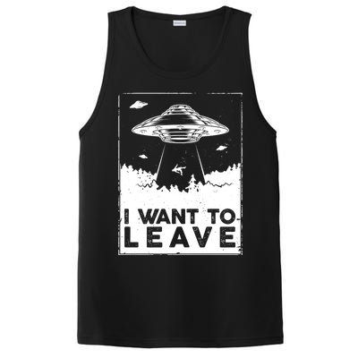 I Want To Leave UFO Alien PosiCharge Competitor Tank