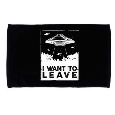 I Want To Leave UFO Alien Microfiber Hand Towel