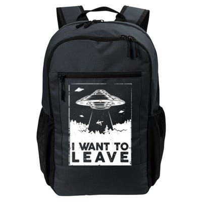 I Want To Leave UFO Alien Daily Commute Backpack