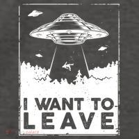 I Want To Leave UFO Alien Vector Backpack