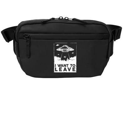 I Want To Leave UFO Alien Crossbody Pack