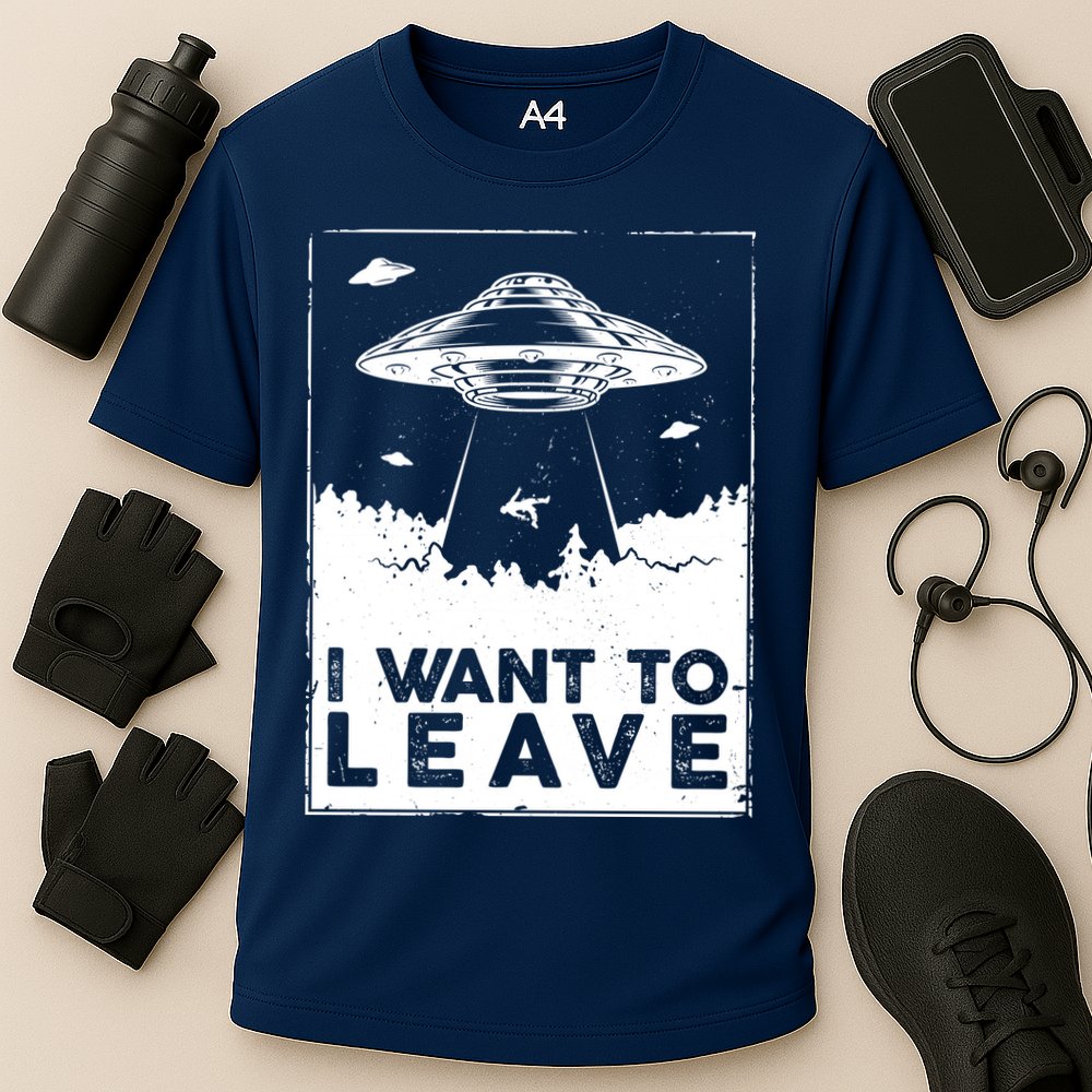 I Want To Leave UFO Alien Performance Shirt