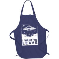 I Want To Leave UFO Alien Apron