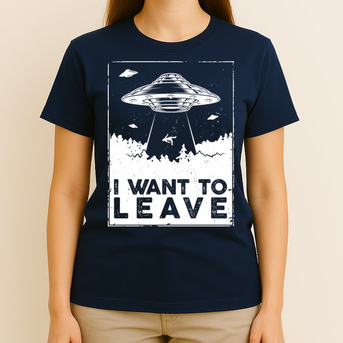I Want To Leave UFO Alien T-Shirt