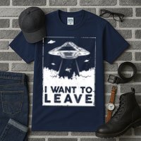 I Want To Leave UFO Alien Tall T-Shirt