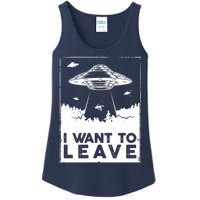 I Want To Leave UFO Alien Ladies Essential Tank