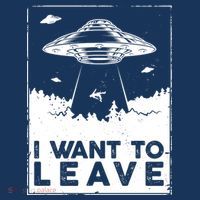 I Want To Leave UFO Alien Cooling Performance Long Sleeve Crew