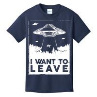 I Want To Leave UFO Alien Kids T-Shirt