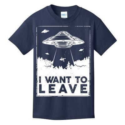 I Want To Leave UFO Alien Kids T-Shirt