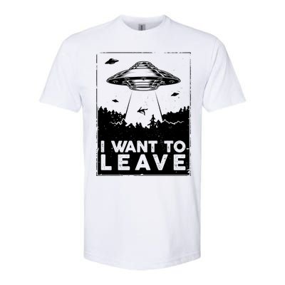 I Want To Leave UFO Alien Softstyle CVC T-Shirt