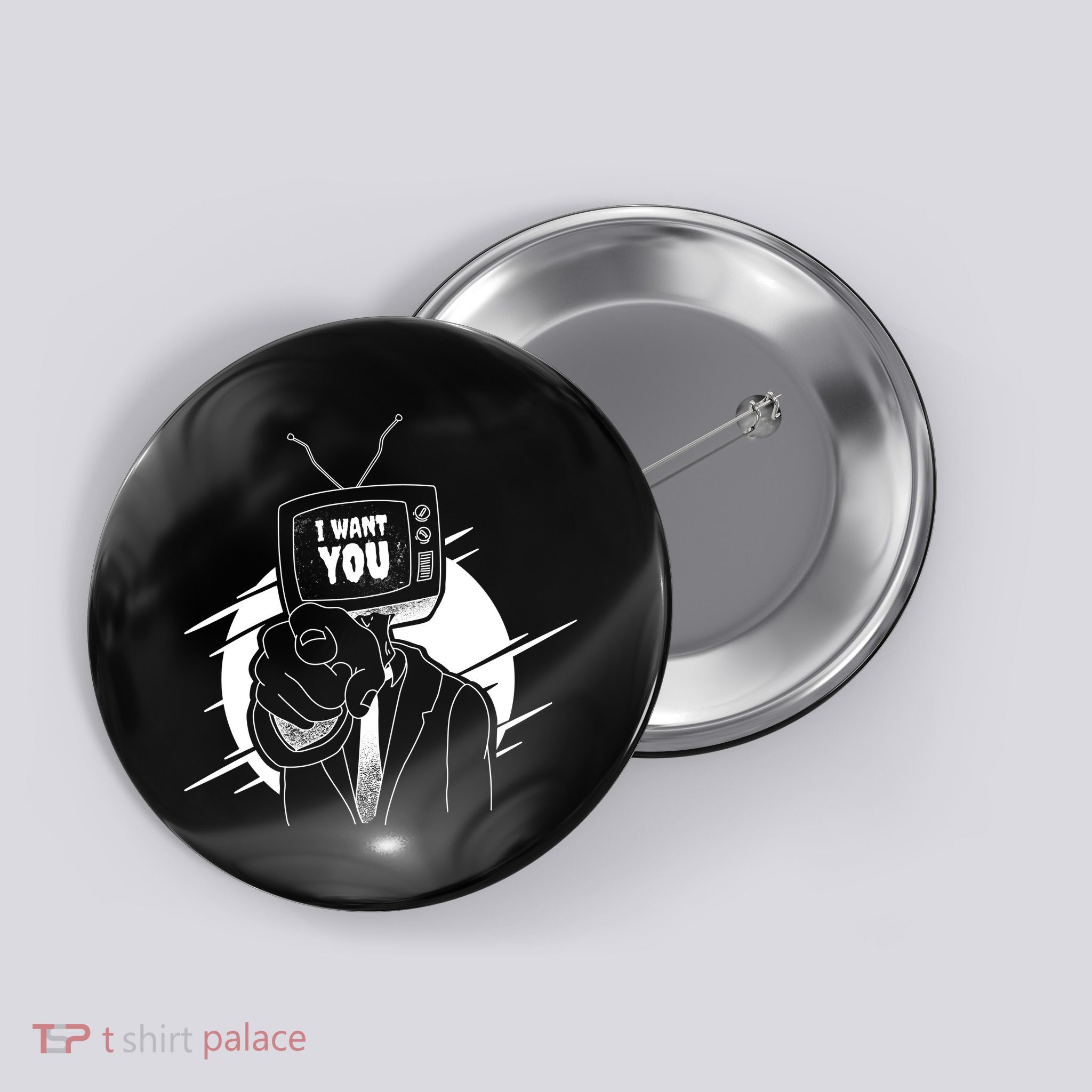 I Want You Television Retro Funny Button