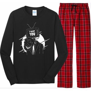 I Want You Television Retro Funny Long Sleeve Pajama Set