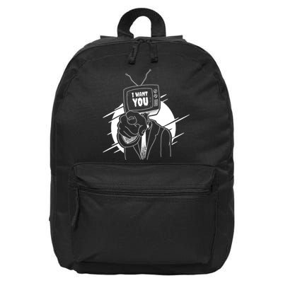 I Want You Television Retro Funny 16 in Basic Backpack