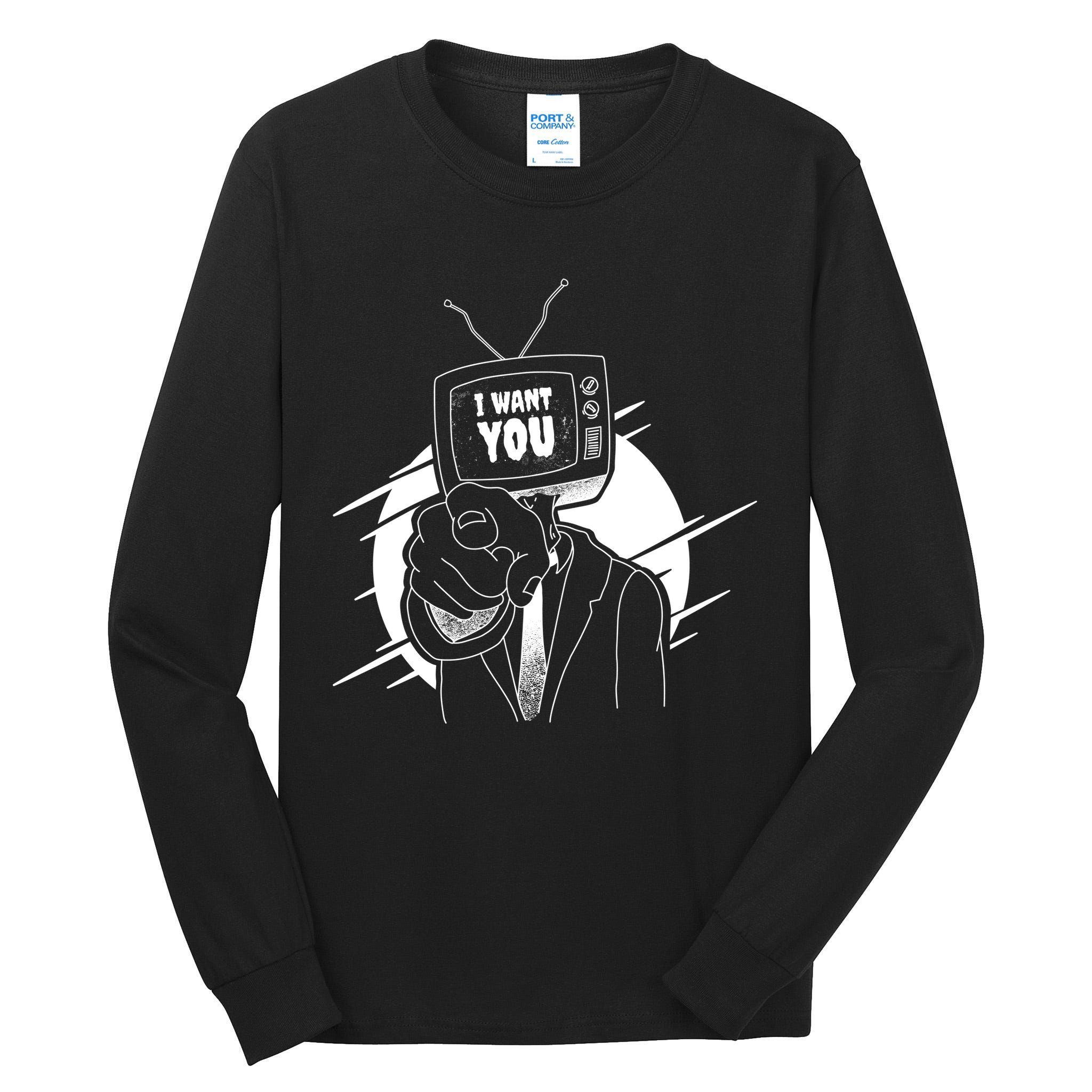 I Want You Television Retro Funny Tall Long Sleeve T-Shirt