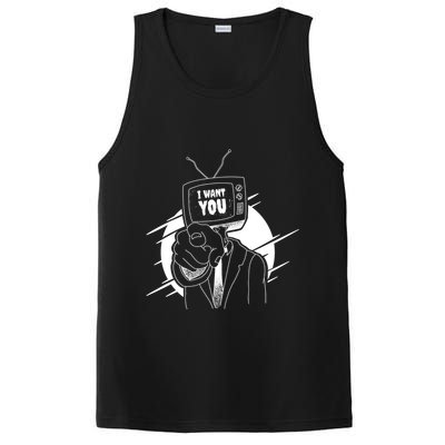 I Want You Television Retro Funny PosiCharge Competitor Tank