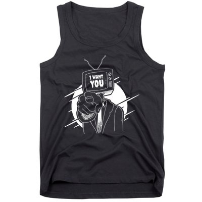 I Want You Television Retro Funny Tank Top