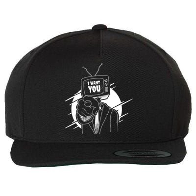 I Want You Television Retro Funny Wool Snapback Cap