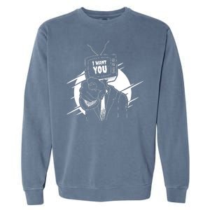 I Want You Television Retro Funny Garment-Dyed Sweatshirt