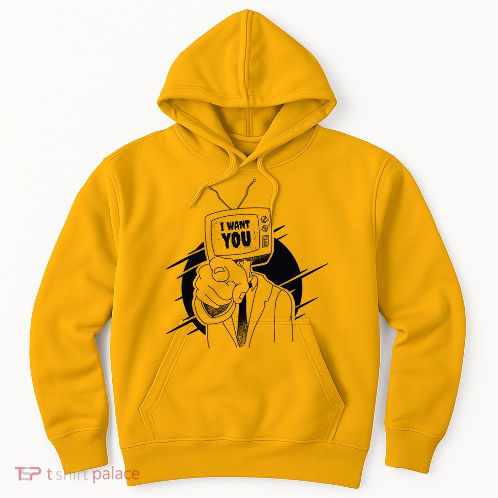 I Want You Television Retro Funny Hoodie