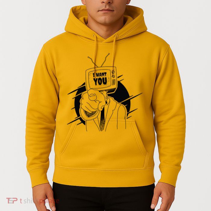 I Want You Television Retro Funny Hoodie