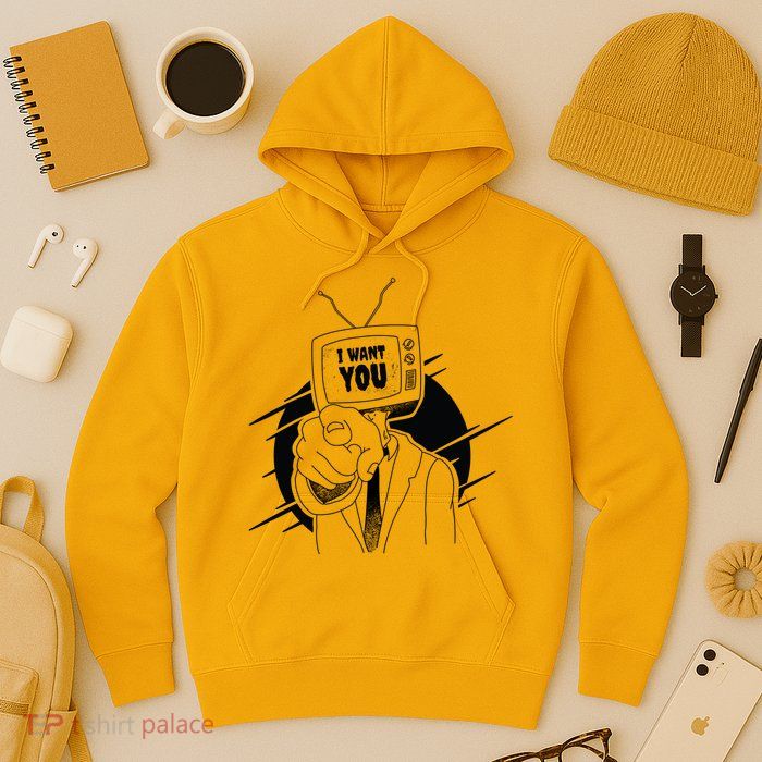 I Want You Television Retro Funny Hoodie