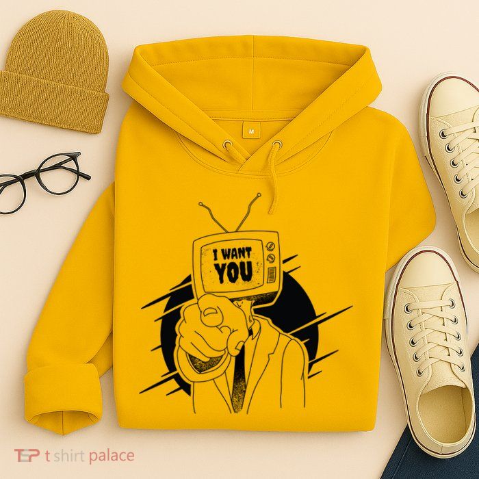 I Want You Television Retro Funny Hoodie
