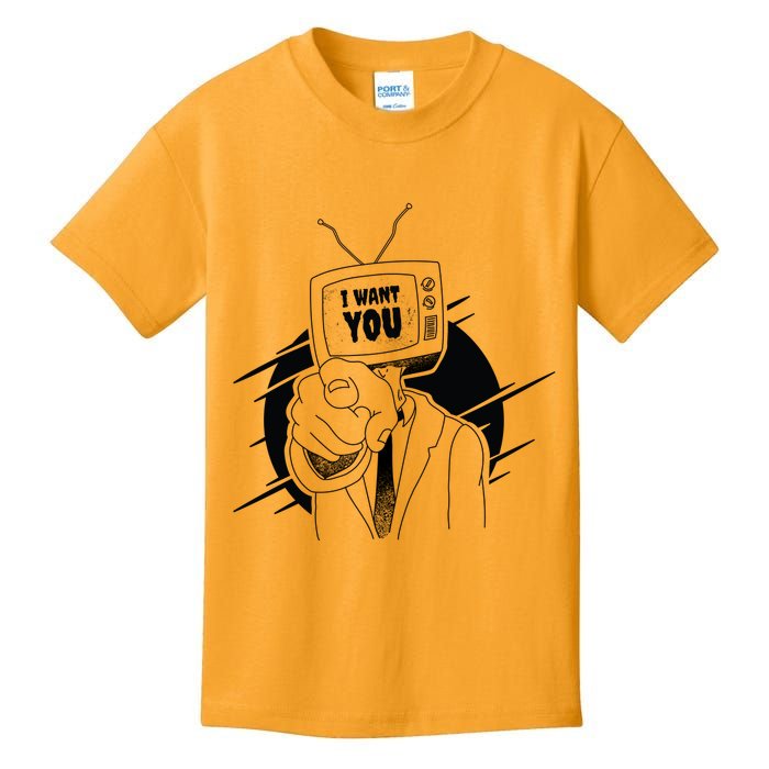 I Want You Television Retro Funny Kids T-Shirt