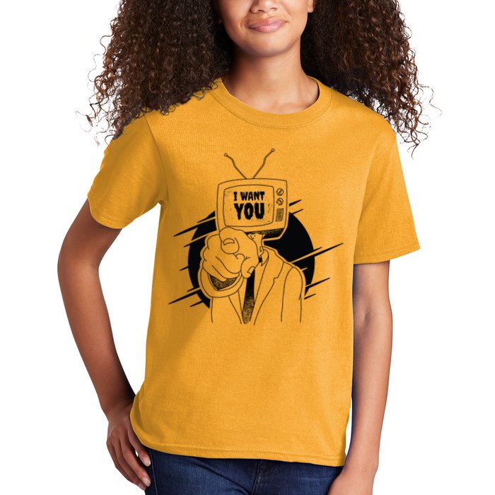 I Want You Television Retro Funny Kids T-Shirt