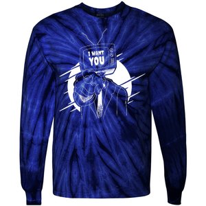 I Want You Television Retro Funny Tie-Dye Long Sleeve Shirt