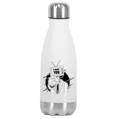 I Want You Television Retro Funny Stainless Steel Insulated Water Bottle