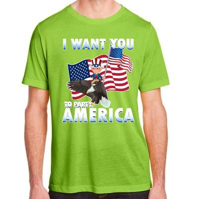 I Want You To Party America Adult ChromaSoft Performance T-Shirt