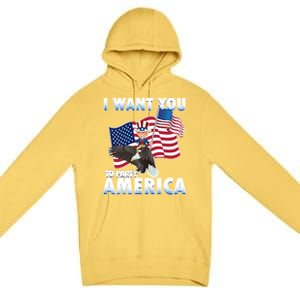 I Want You To Party America Premium Pullover Hoodie