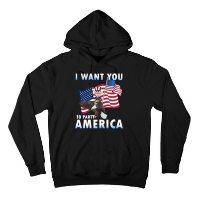 I Want You To Party America Hoodie