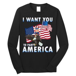 I Want You To Party America Long Sleeve Shirt