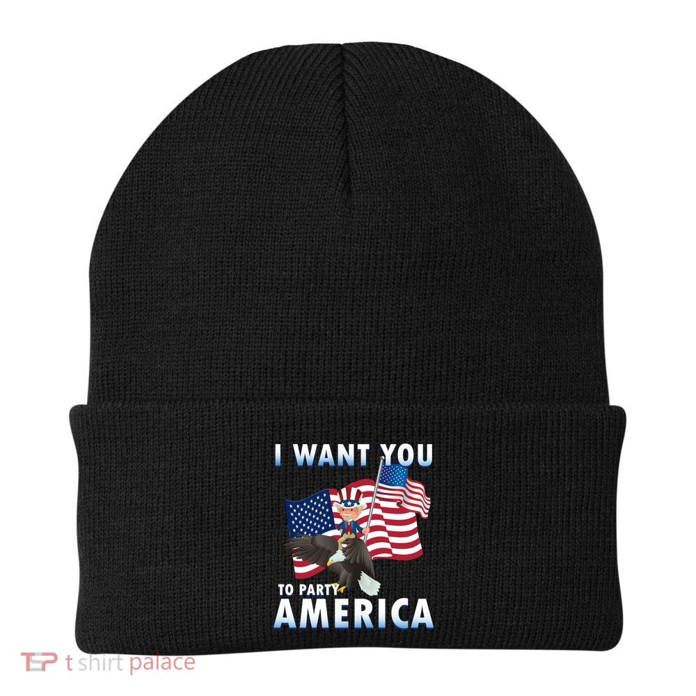 I Want You To Party America Beanie