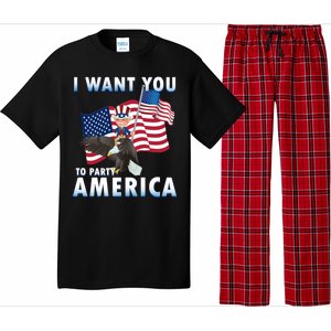 I Want You To Party America Pajama Set