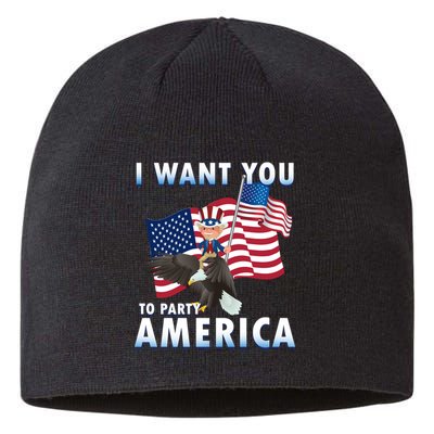 I Want You To Party America Sustainable Beanie