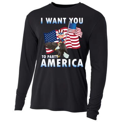 I Want You To Party America Cooling Performance Long Sleeve Crew