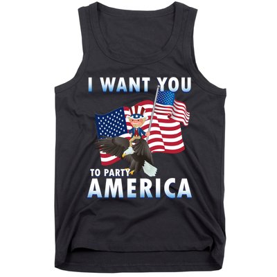 I Want You To Party America Tank Top
