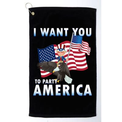 I Want You To Party America Golf Towel