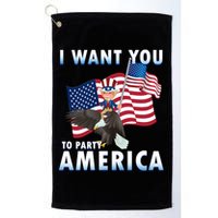 I Want You To Party America Golf Towel