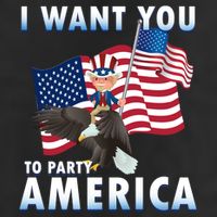 I Want You To Party America Golf Towel