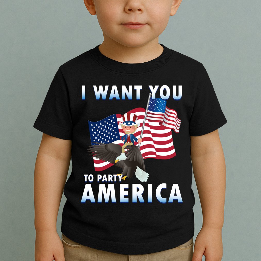 I Want You To Party America Toddler T-Shirt