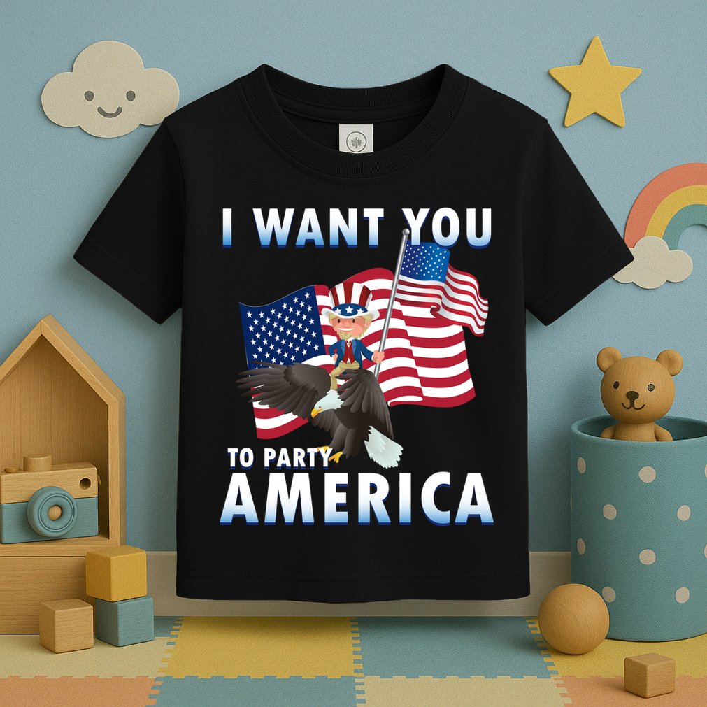 I Want You To Party America Toddler T-Shirt