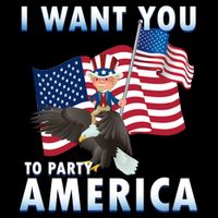 I Want You To Party America Toddler T-Shirt
