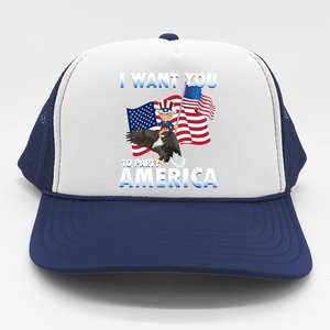 I Want You To Party America Trucker Hat